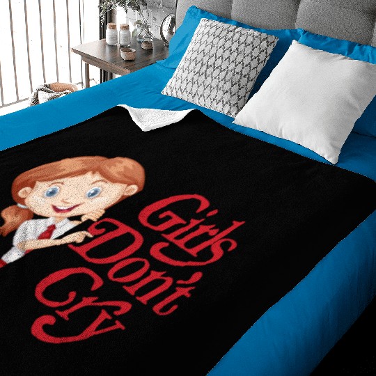 Girls Don't Cry Baby Blankets