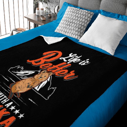 Life Is Better With A Quokka Short Tailed Kangaroo Baby Blankets