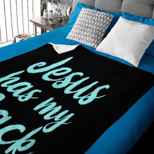 Jesus Has My Back 4 Baby Blankets