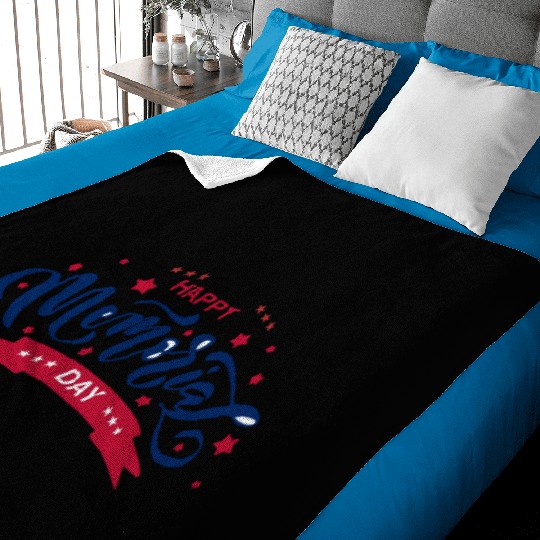 HAPPY MEMORIAL DAY Baby Blankets