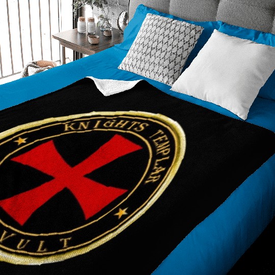 Knights Templar Deus Vult Baby Blankets