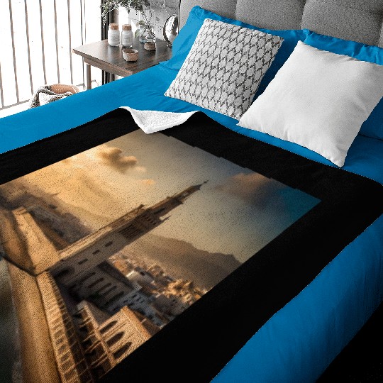 Fantasy pictures ,town Morocco ,city casablanca Baby Blankets
