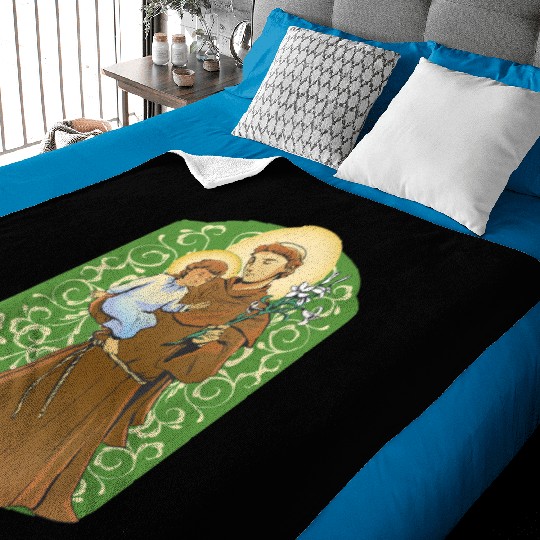 St Anthony of Padua Cute Catholic Baby Blankets