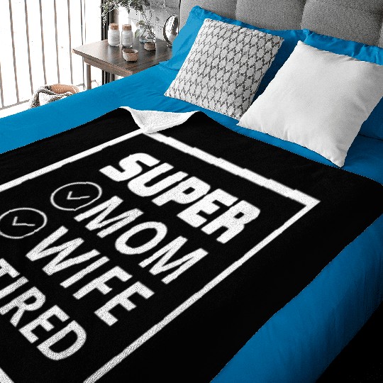 vintage international women's day mom,wife,tired Baby Blankets