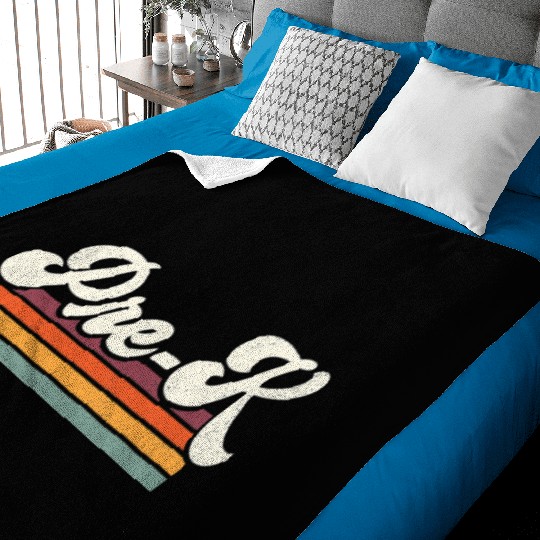 Retro Pre K Teacher Back To School Baby Blankets