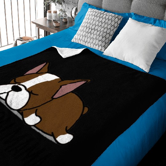 Red Boston Terrier Boston Mama Baby Blankets