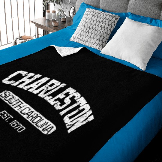 Charleston South Carolina Est 1670 Baby Blankets