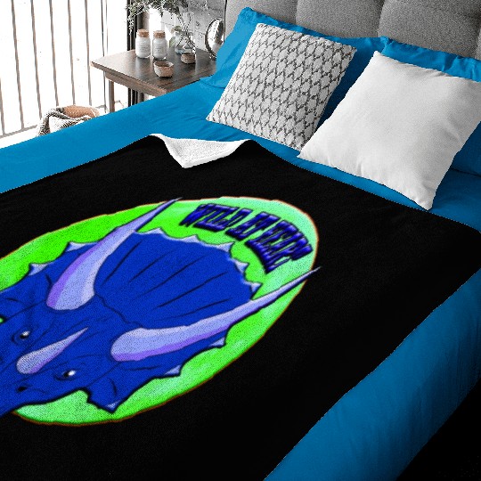 Wild At Heart- Triceratops Baby Blankets