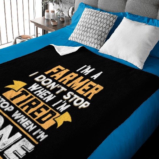 Funny Farmer Farmers Agriculture Farmer Gift Baby Blankets