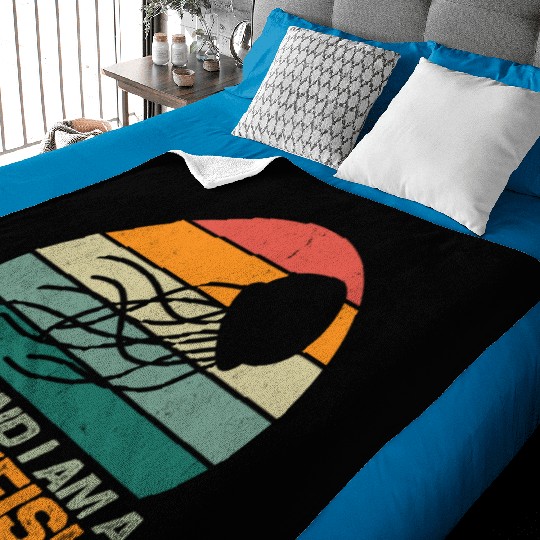 Retro Pretend I m A Jellyfish Ocean Lover Vintage Baby Blankets