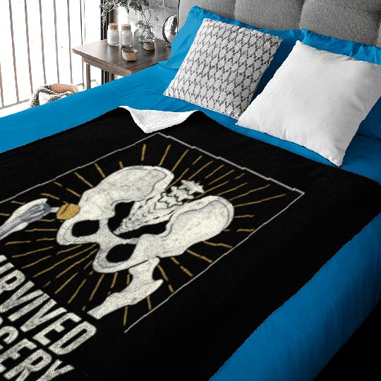 I Survived Hip Surgery Replacement Get Well Soon Baby Blankets