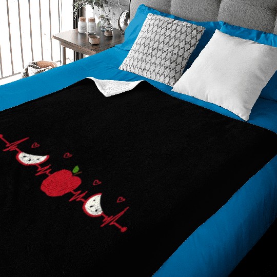 Apples Heartbeat Apple Picking Farmer Picker Baby Blankets