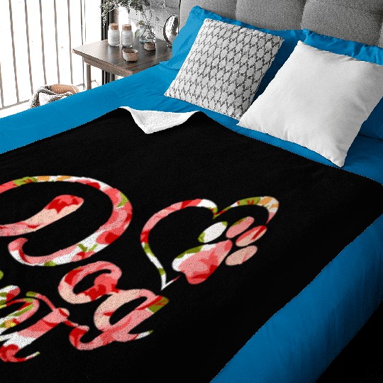 Dog Aunt Sister Flower Puppy Dog Baby Blankets