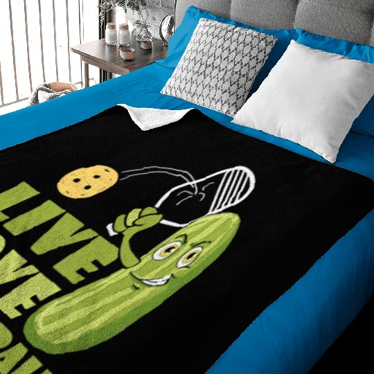 Live Love Pickleball Who Loves Pickle And Ball Baby Blankets