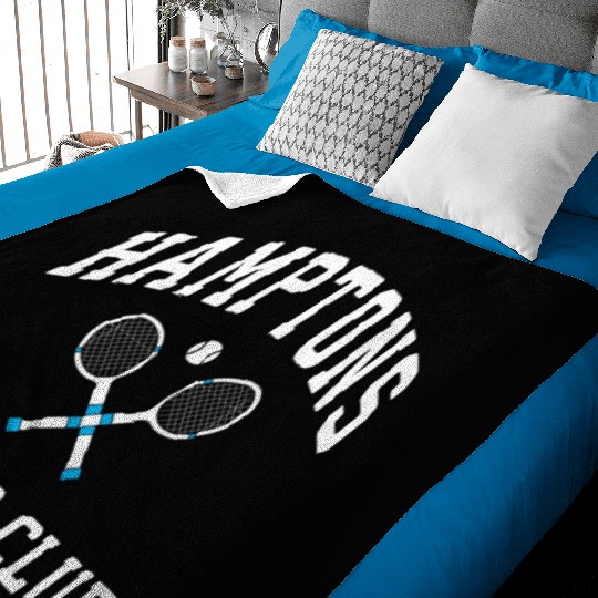 Hamptons Tennis Club Preppy New York Montauk Varsi Baby Blankets