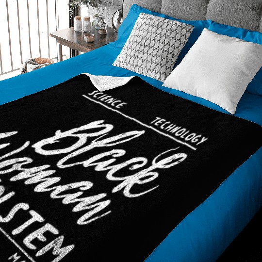 Black In Stem Science Math African Melanin Baby Blankets