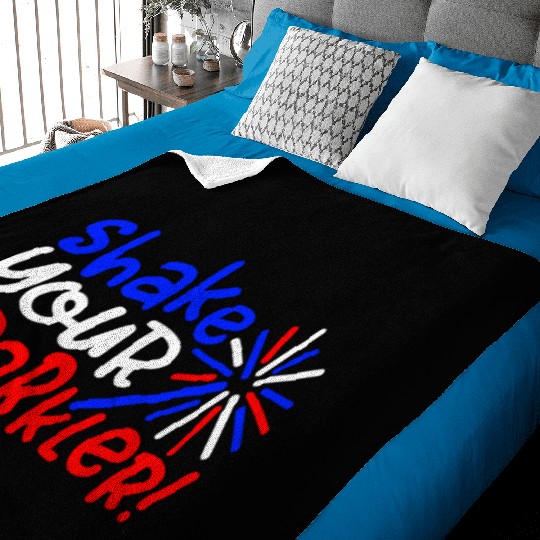 Shake Your Sparkler 4Th Of July Independence Day Baby Blankets