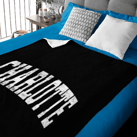 Charlotte North Carolina Nc Athletic Sports Baby Blankets