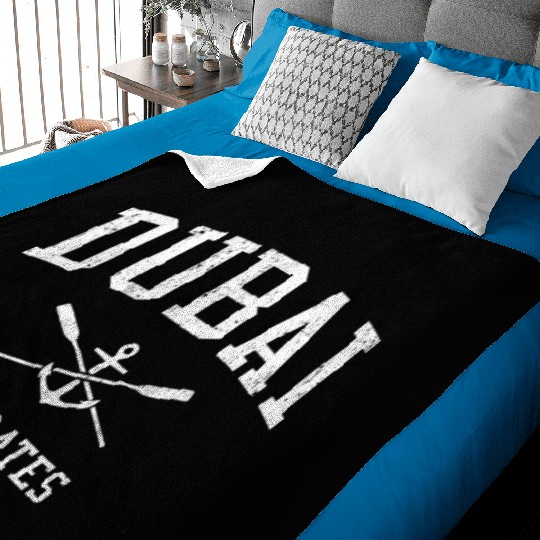 Dubai Crossed Oars Boat Anchor Sports Baby Blankets