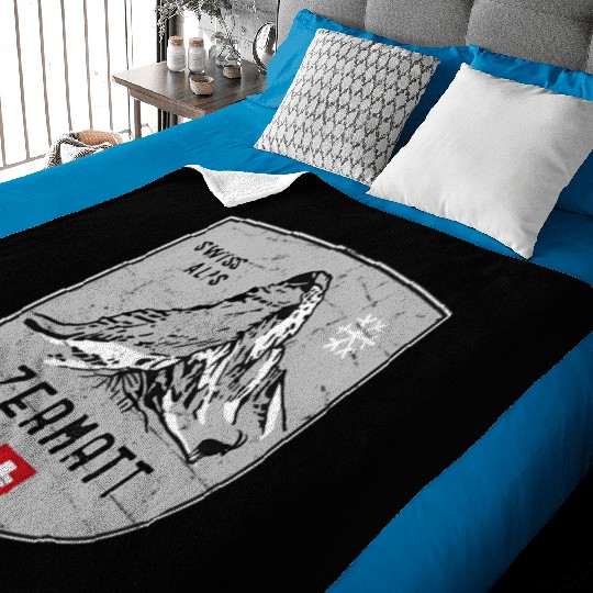 Zermatt Matterhorn Mountain Switzerland Emblem Baby Blankets