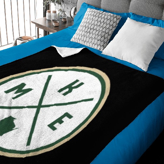 Milwaukee Circle Patch Green Baby Blankets