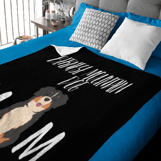 Bernese Mountain Dog Mum Mama Bernese Mountain Dog Baby Blankets