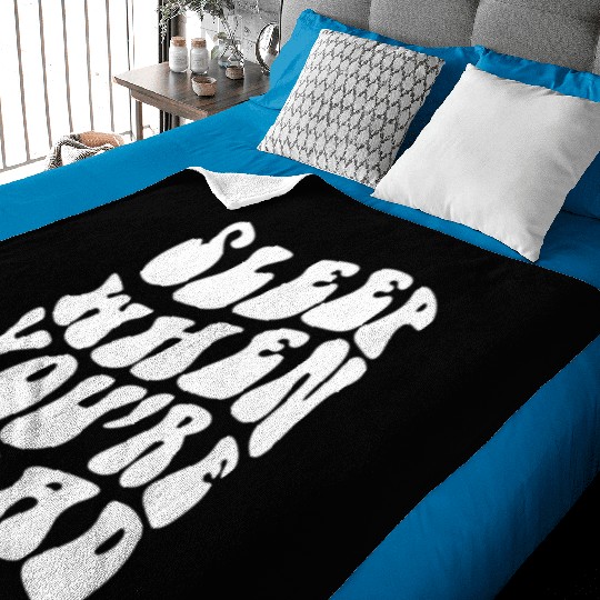 Sleep When You'Re Dead Quotes Aesthetic Baby Blankets