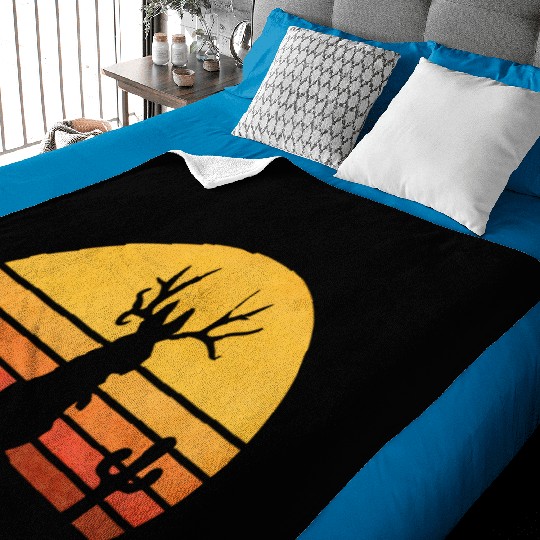 Eighties Jackalope Cryptid Rabbit Baby Blankets