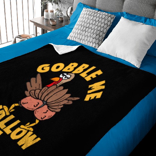Twerking Turkey Gobble Me Swallow Me Thanksgiving Baby Blankets