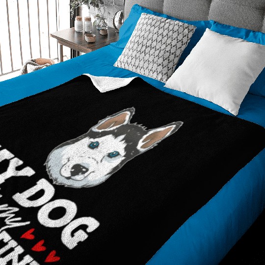 My Dog Is My Valentine Date Cute Doggy Baby Blankets