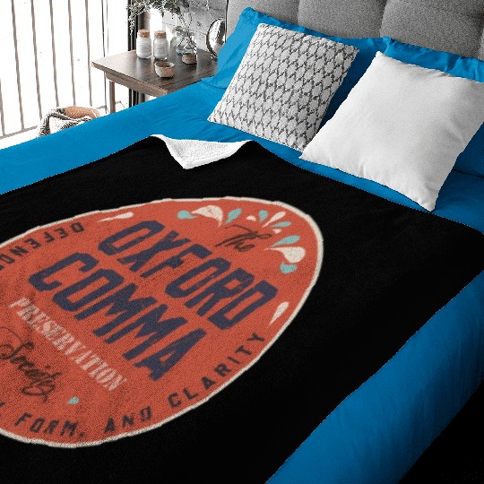 The Oxford Comma Preservation Society Team Oxford Baby Blankets