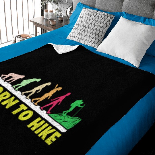 Born to Hike Mountain fan Wanderlust Hikers Baby Blankets