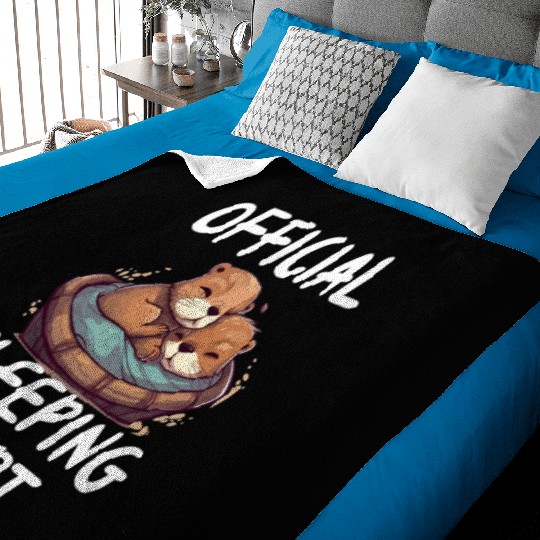 Official sleeping pajama Baby Blankets sea otter