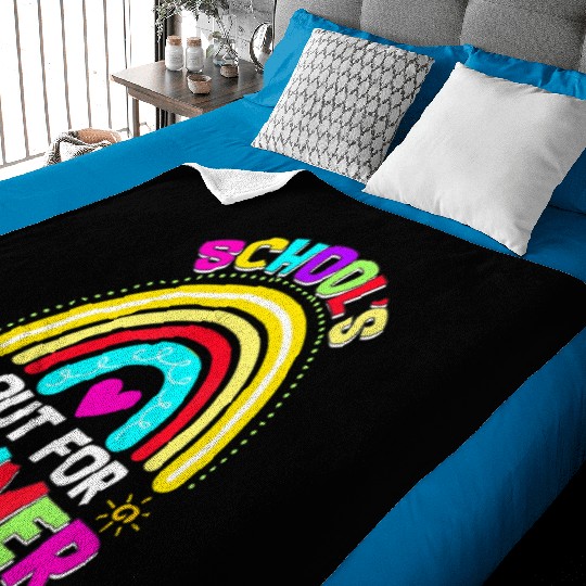 Schools Out For Summer Teacher Last Day Of School Baby Blankets
