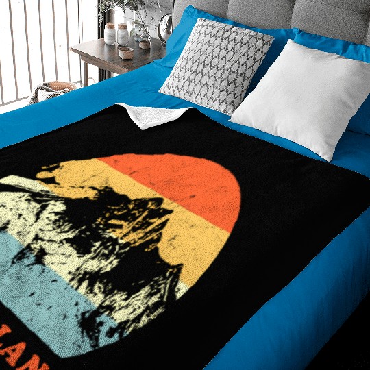 Switzerland Mountain Throwback Vacation Baby Blankets