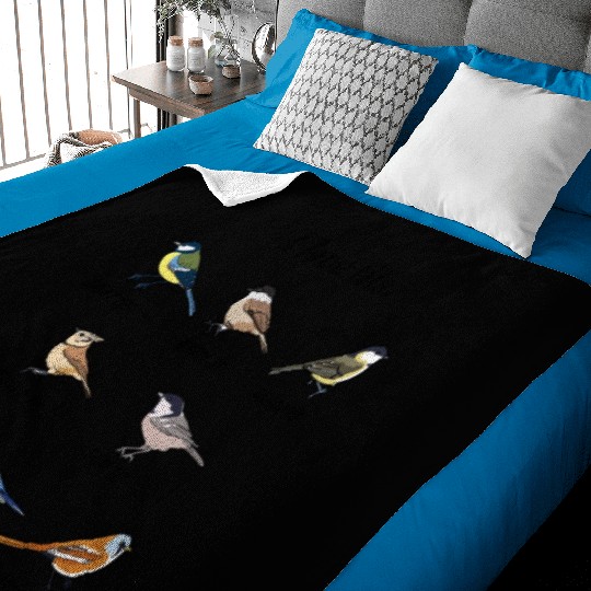 I Love Tits Birdwatching Bird Lover Baby Blankets
