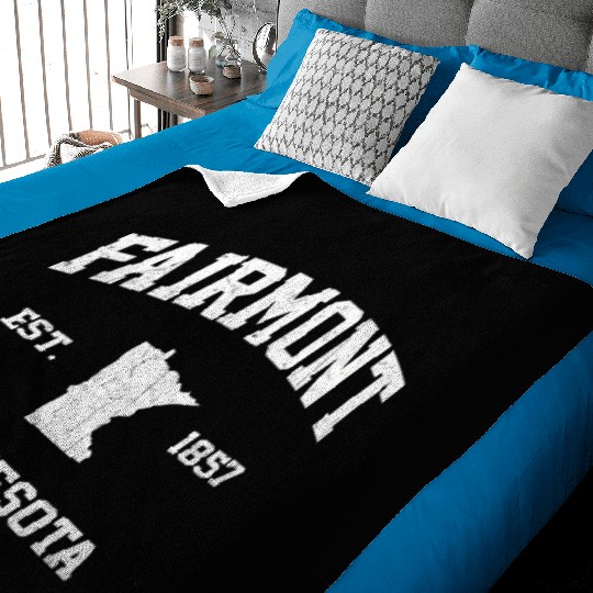 Fairmont Minnesota Mn State Athletic Style Baby Blankets