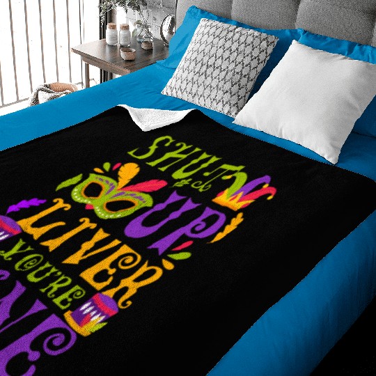 Mardi Gras New Orleans Fool Music Baby Blankets