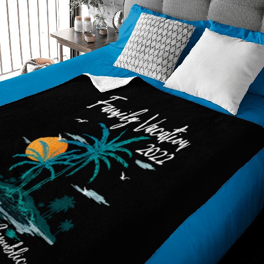 Sunset Family Vacation 2022 Dominican Republic Bea Baby Blankets