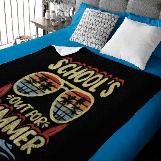 Last Day Of School Schools Out For Summer Teacher Baby Blankets