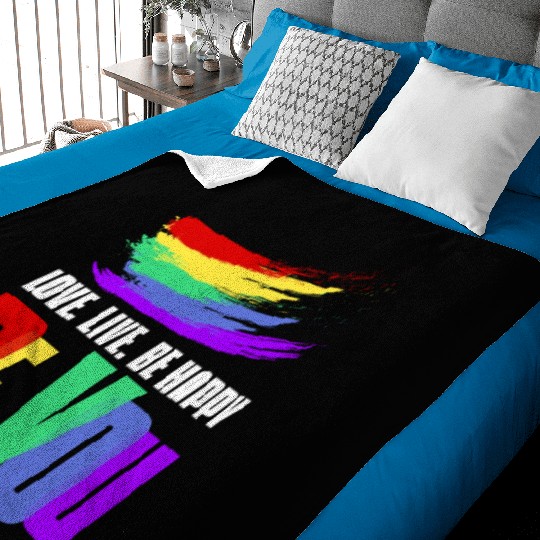 Be You Baby Blankets LGBTQ Pride Rainbow Flag Gay Lesbian