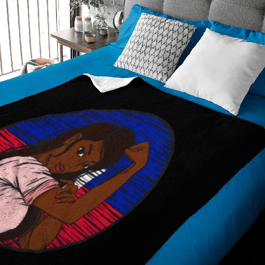 Patriotic Haitian Flag Haiti Proud Haitian Baby Blankets