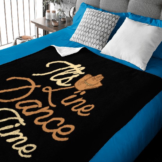 It's Line Dance Time Western Country Music Baby Blankets