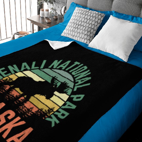 Denali National Park Alaska Moose Hiking Nature Baby Blankets