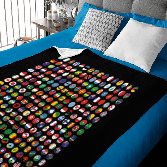 World Flags Travel 256 Flag International Learning Baby Blankets