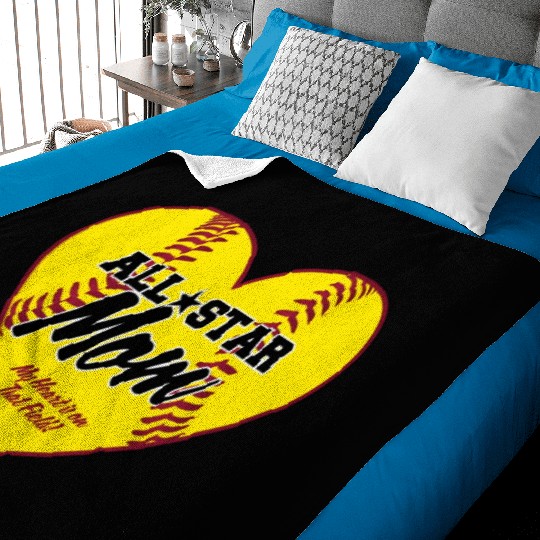 All-Star Softball Mom Baby Blankets