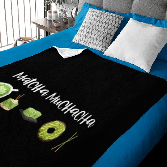 Matcha Muchacha Matcha Latte Green Tea Baby Blankets
