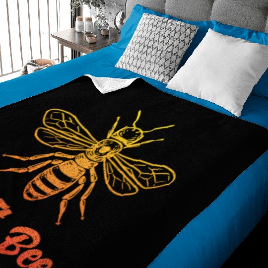 Beekepeer Let It Bee Beekepping Bumblebee Nature Baby Blankets