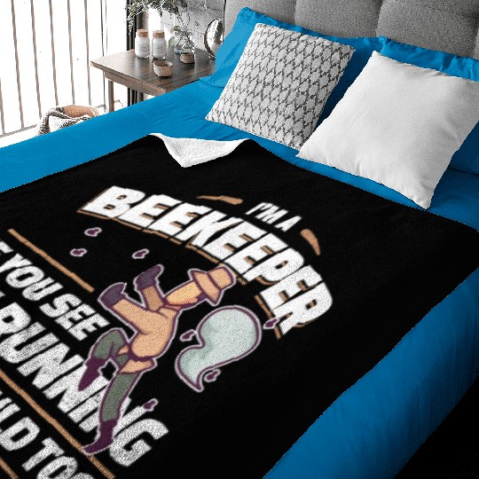 Beekeeper Joke Baby Blankets