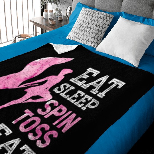 Eat Sleep Spin Toss Repeat Color Guard Winter Marc Baby Blankets
